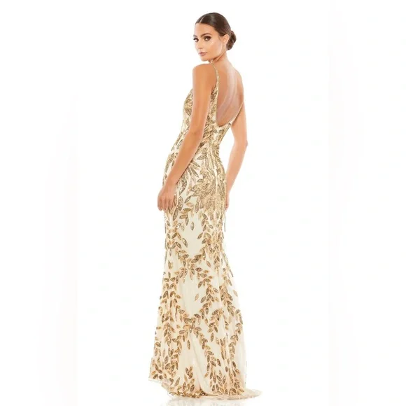 Hand Embellished Sleeveless Evening Gown - Picture 4 of 4